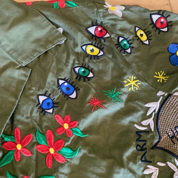 Adidas X Pharrell Williams camp embroidered cotton button up shirt - Picture 12 of 16